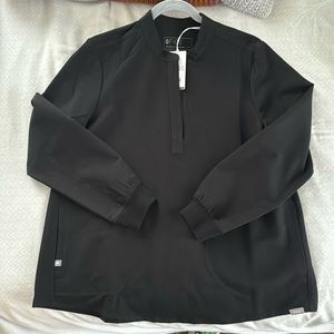 Figs Rafeala long sleeve scrub top. Black.
